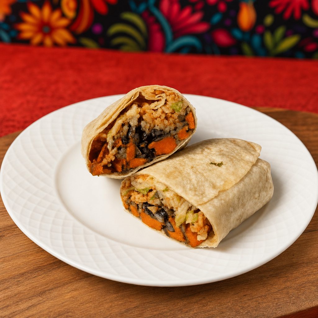 Sweet Potato & Black Bean Burrito.