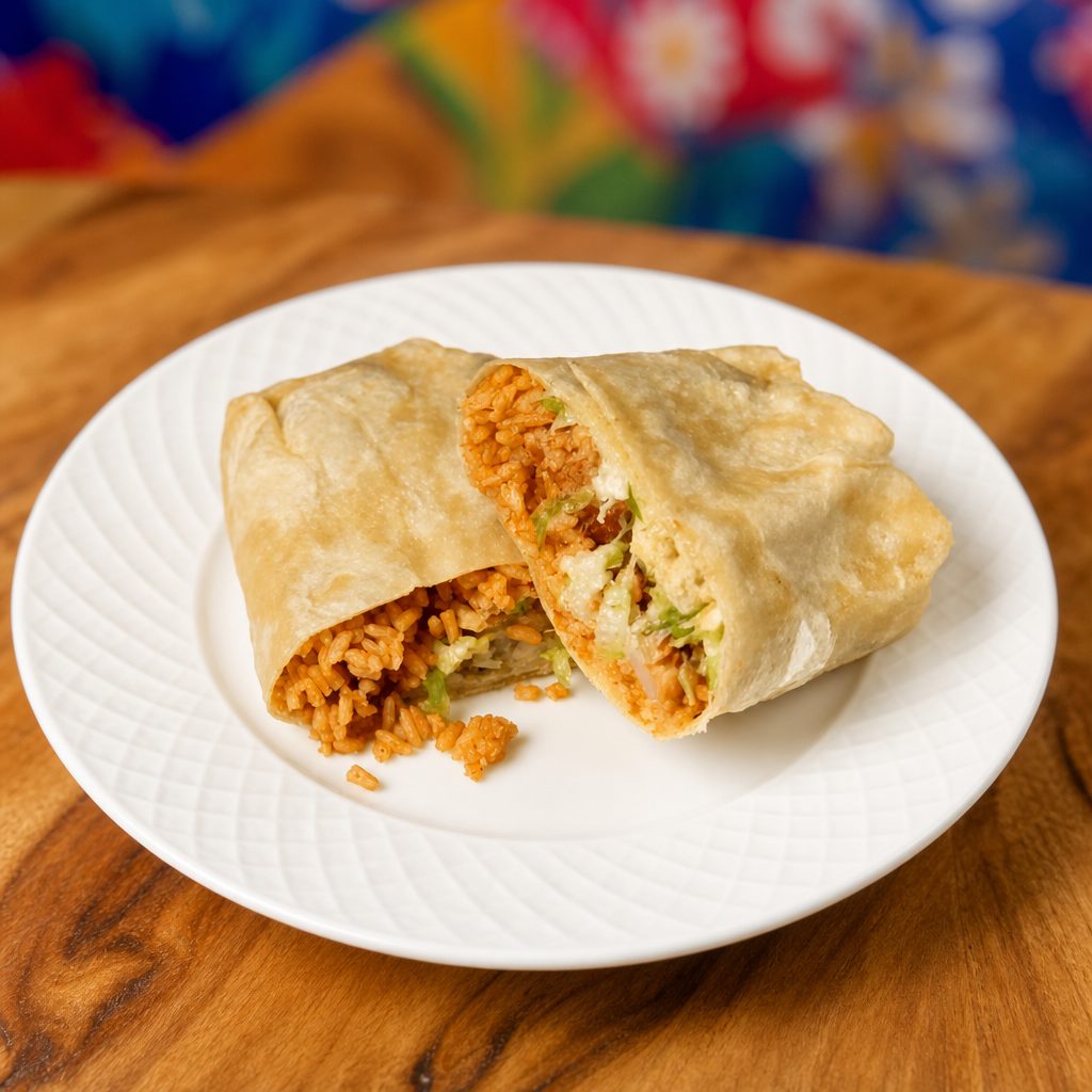 Fried Shrimp Burrito.