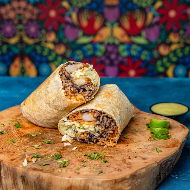 Grilled Shrimp Burrito.