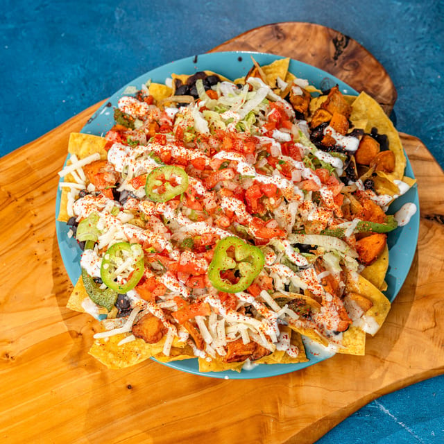Sweet Potato & Black Beans Nachos.