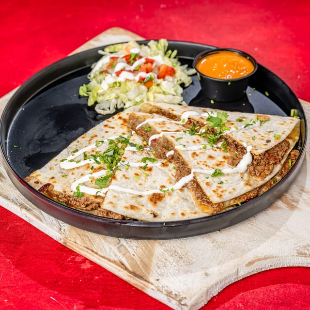 Ground Beef Quesadilla.