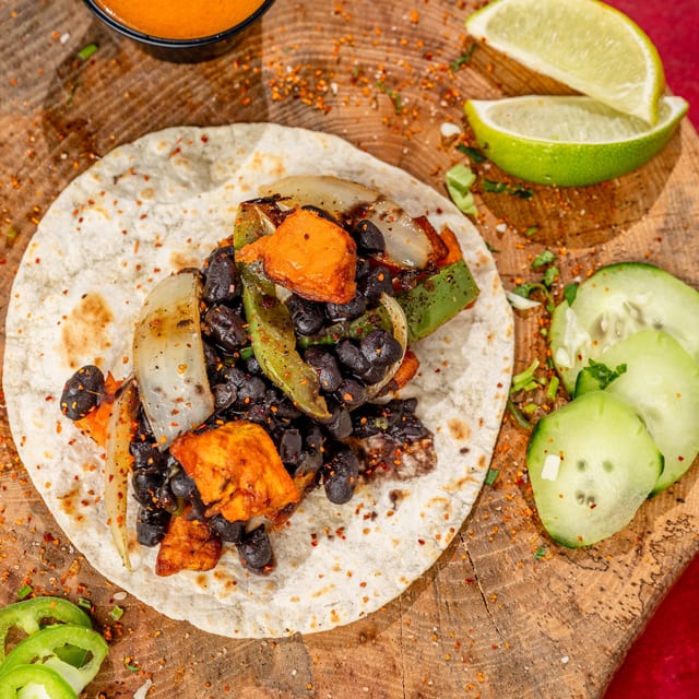 Sweet Potato & Black Bean Taco.