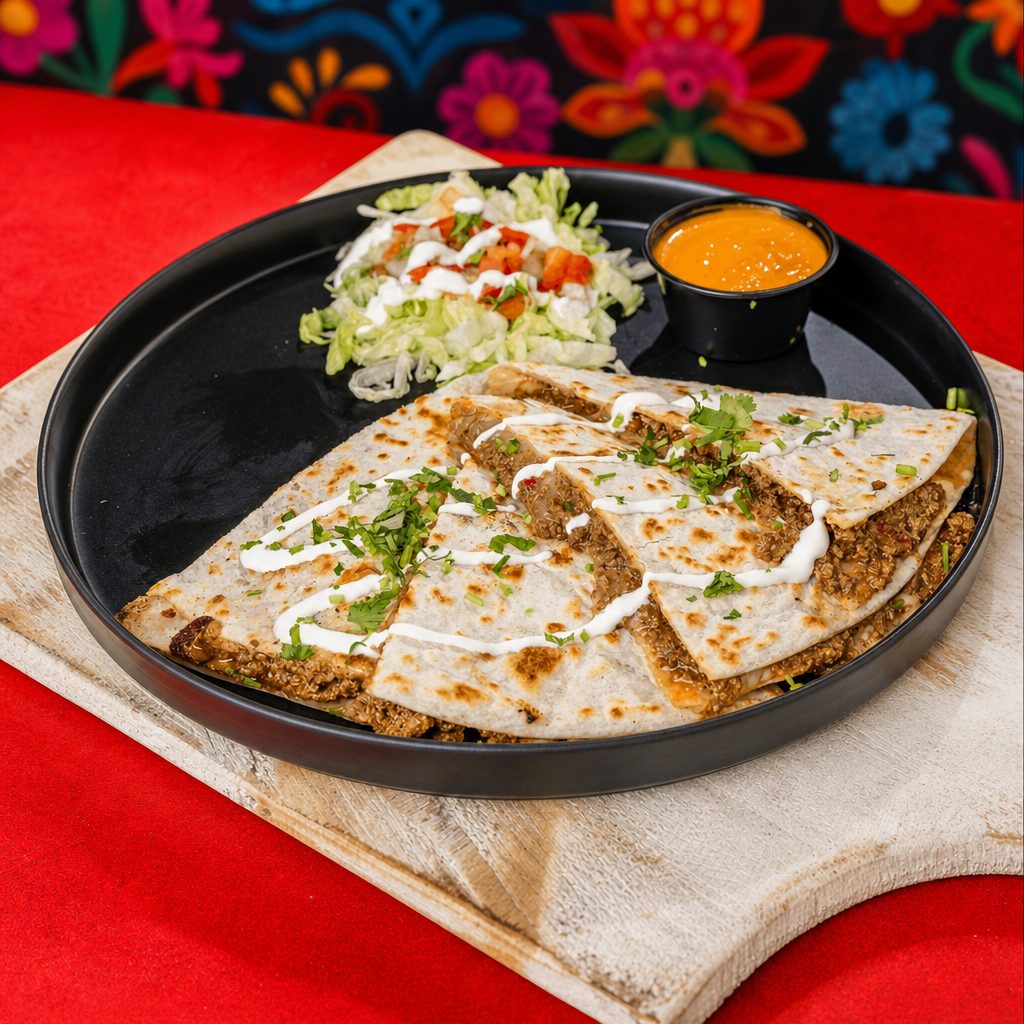 Ground Beef Quesadilla.