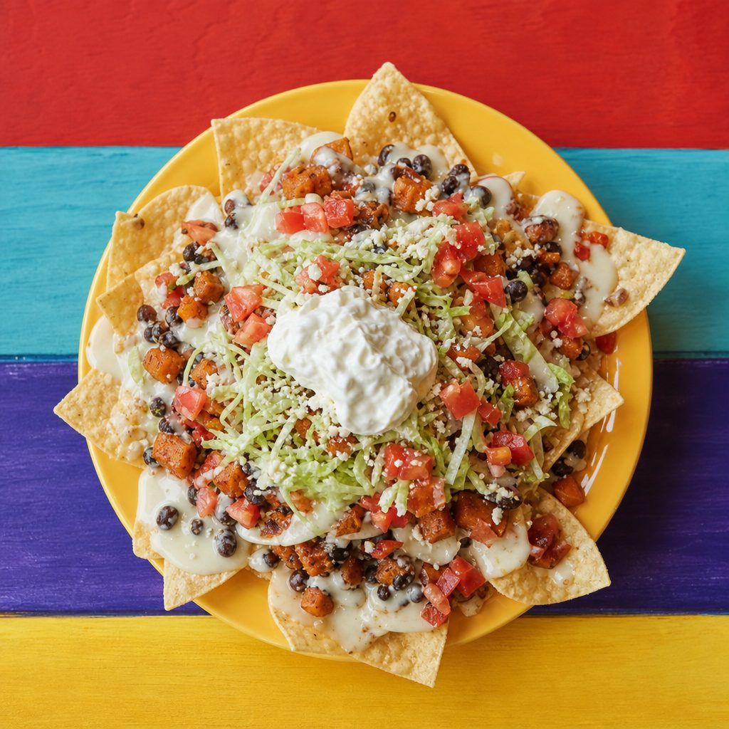 Sweet Potato & Black Beans Nachos.