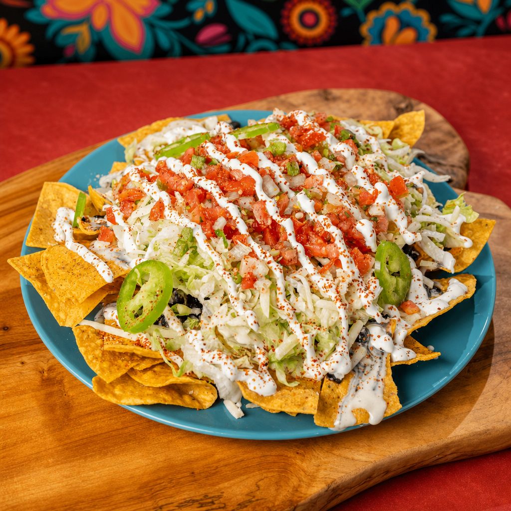No Meat Nachos.