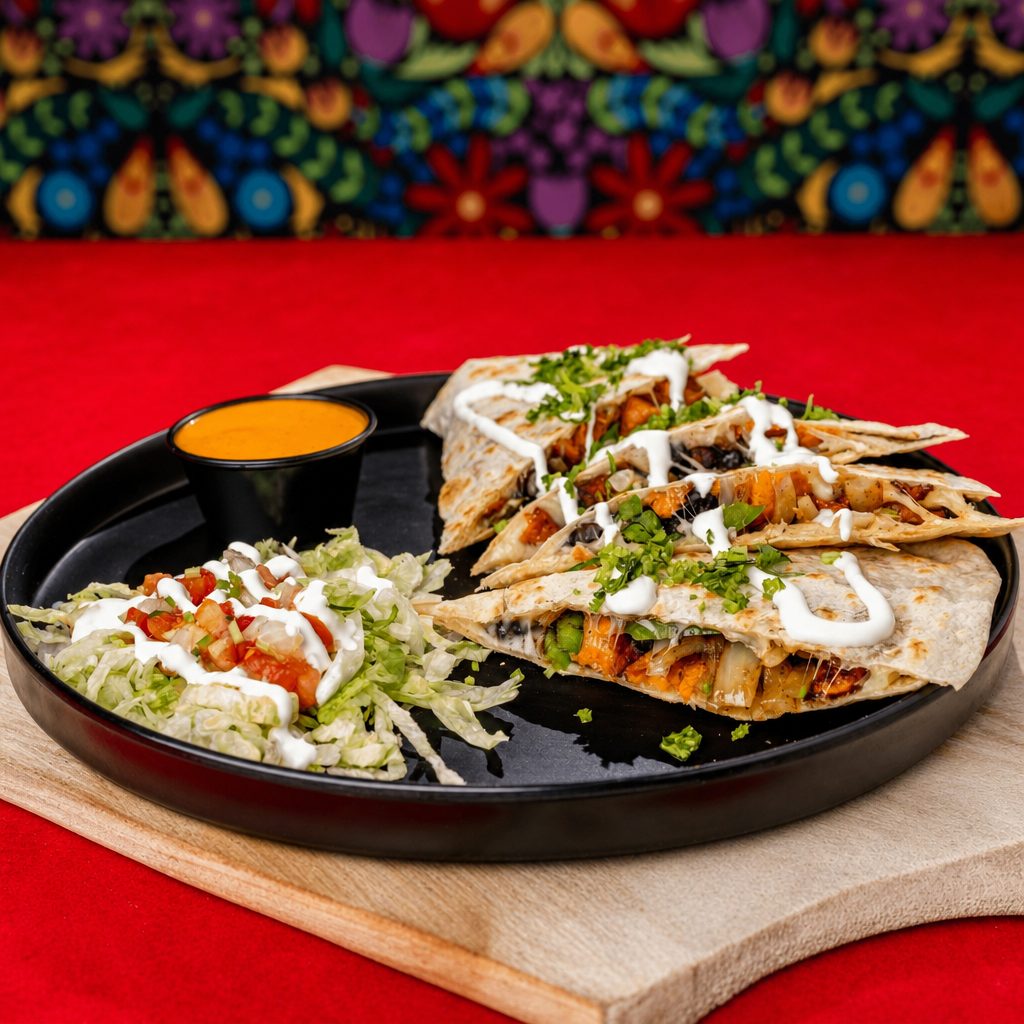No Meat Quesadilla.