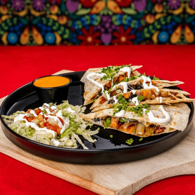 No Meat Quesadilla.