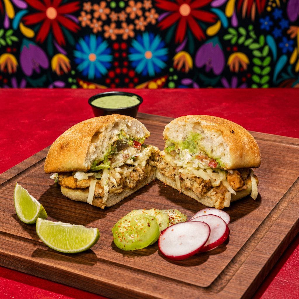 Tinga Chicken Torta.