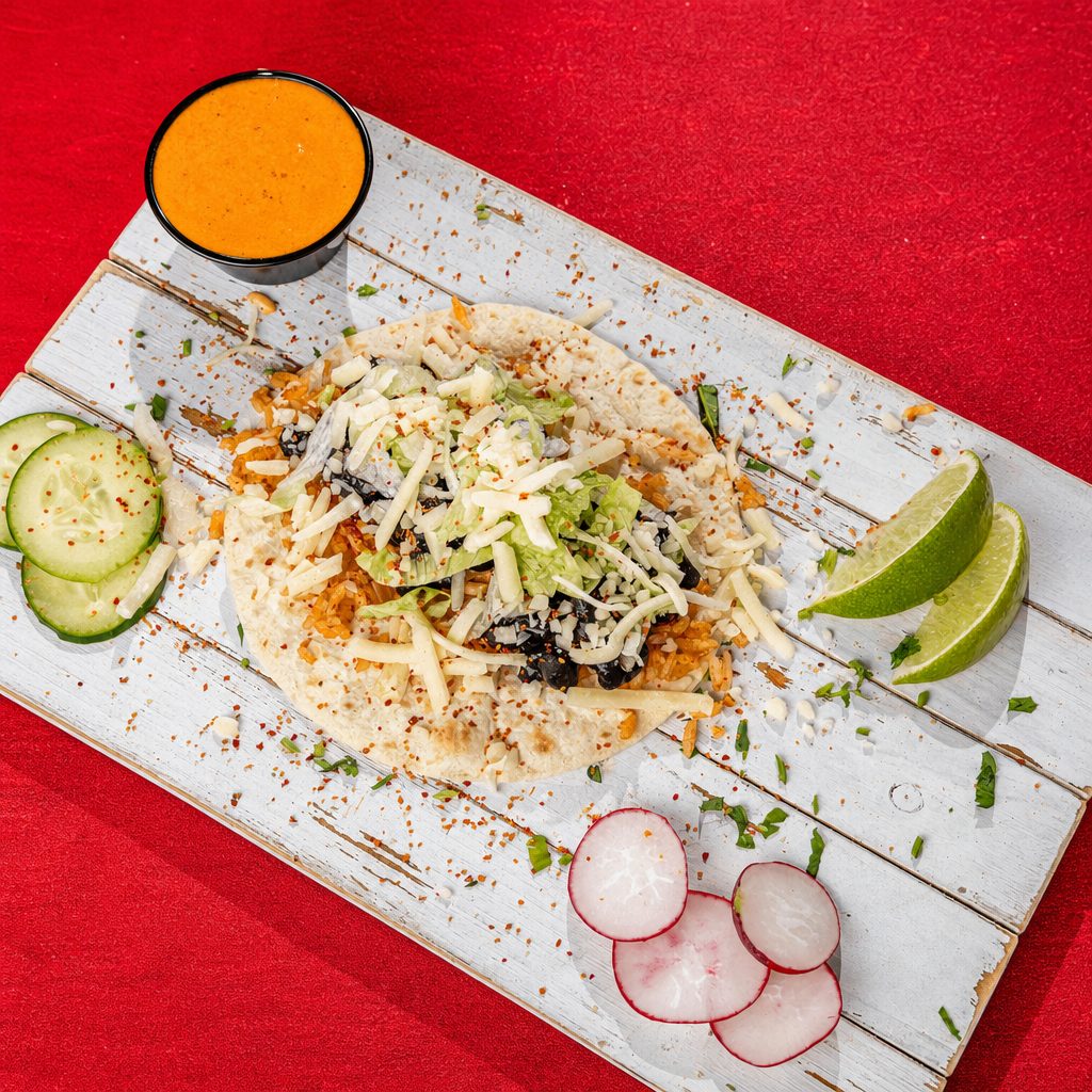 Rice and Beans Taco.