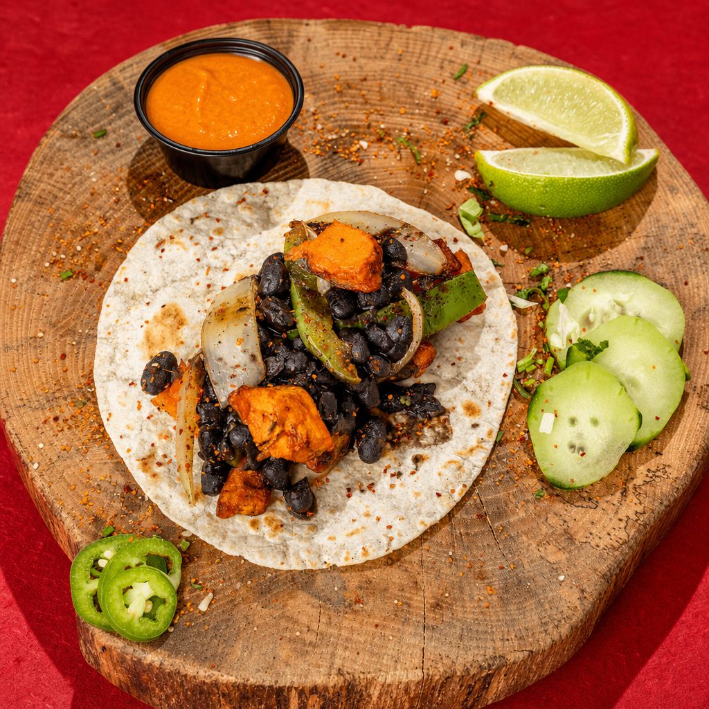 Sweet Potato & Black Bean Taco.