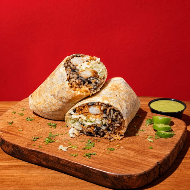 Grilled Shrimp Burrito.