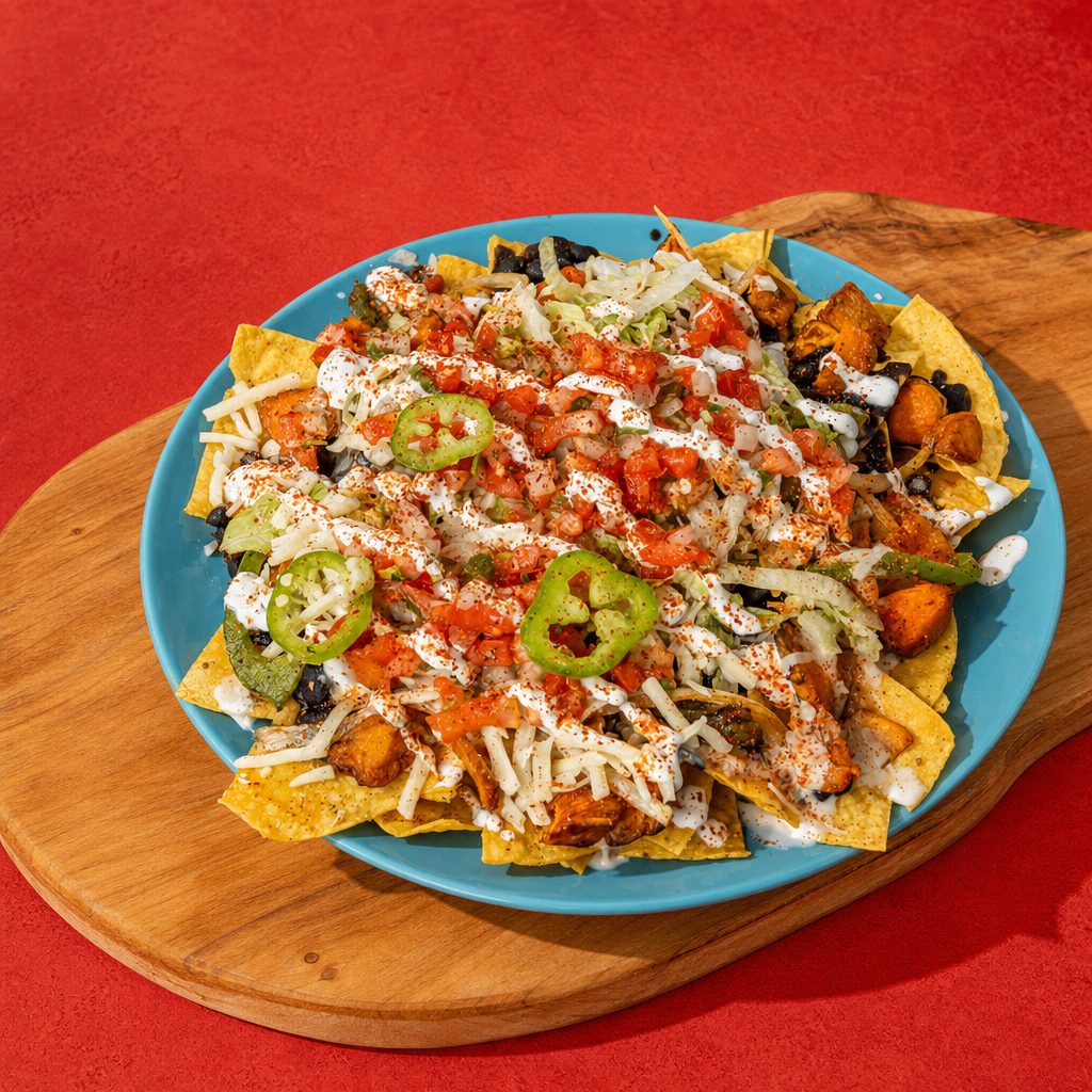 Sweet Potato & Black Beans Nachos.