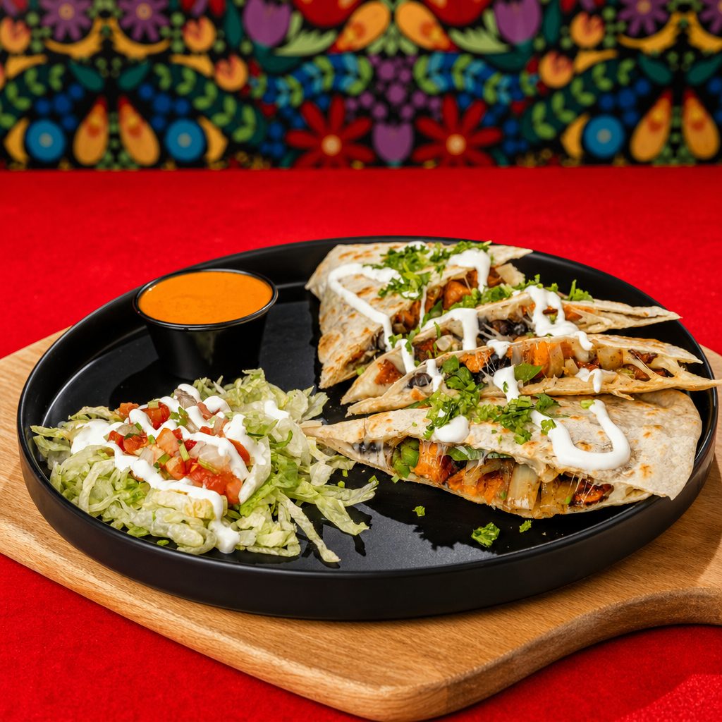 No Meat Quesadilla.