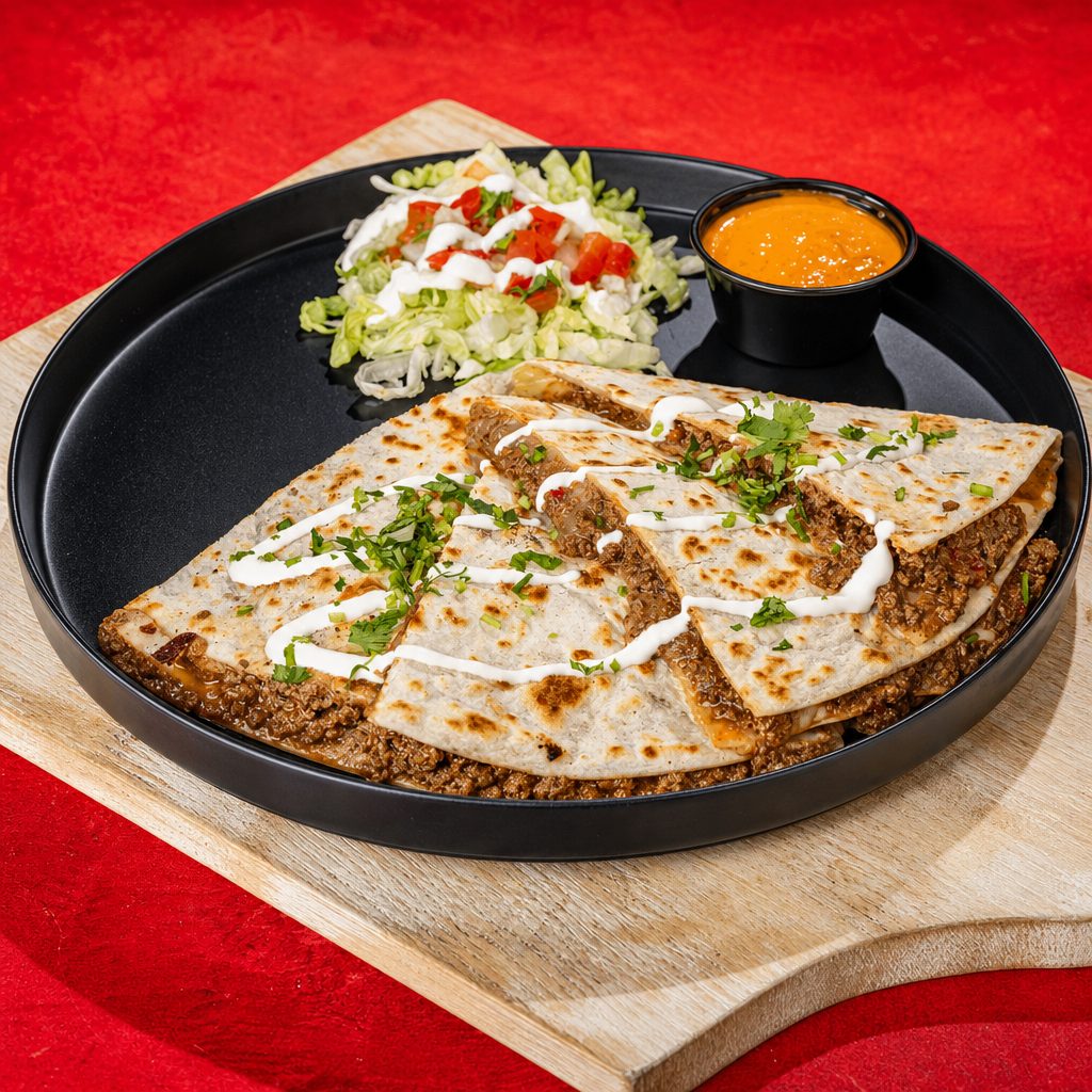 Ground Beef Quesadilla.