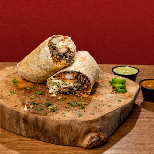 Fried Shrimp Burrito.